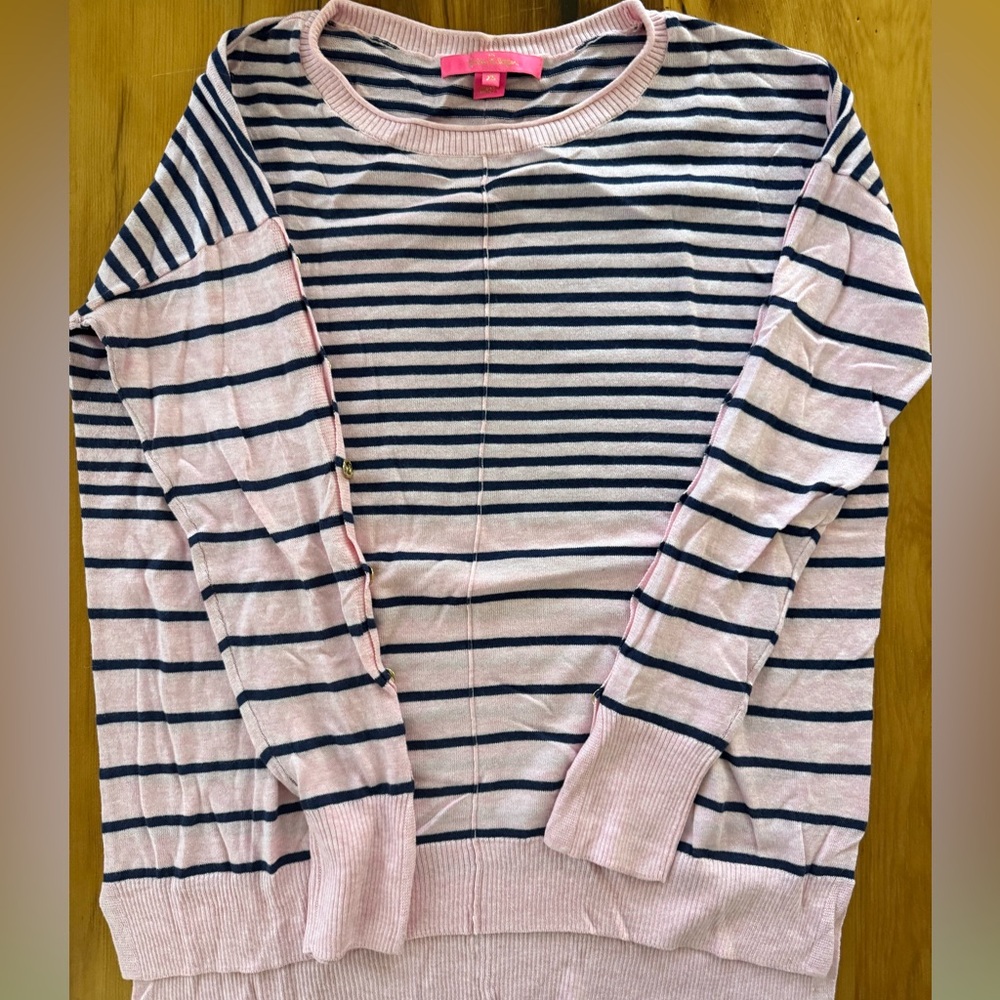 Striped Pink and Black Sweater